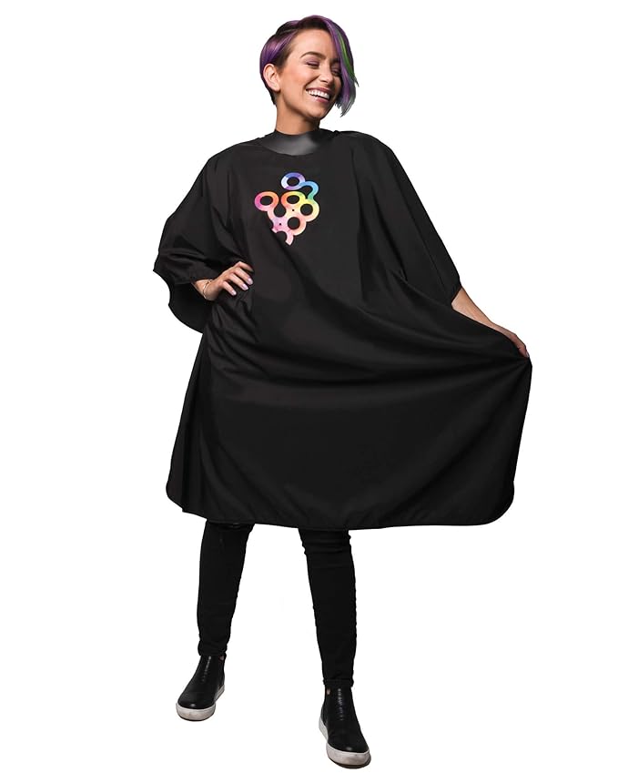 FRAMAR Professional Hair Cutting Cape – Hair Cutting Capes For Adults, Salon Cape For Hair Cutting, Capa De Peluqueria Professional, Barber Capes, Haircutting Capes For Adults – Rubberized Collar