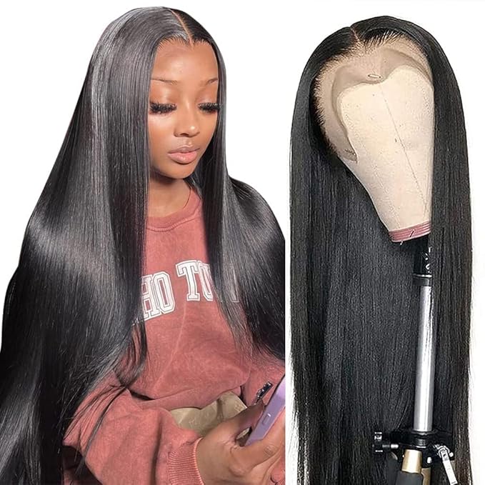 13x6 Straight Lace Front Wigs Human Hair HD Transparent Lace Front Human Hair Wigs 40 Inch
