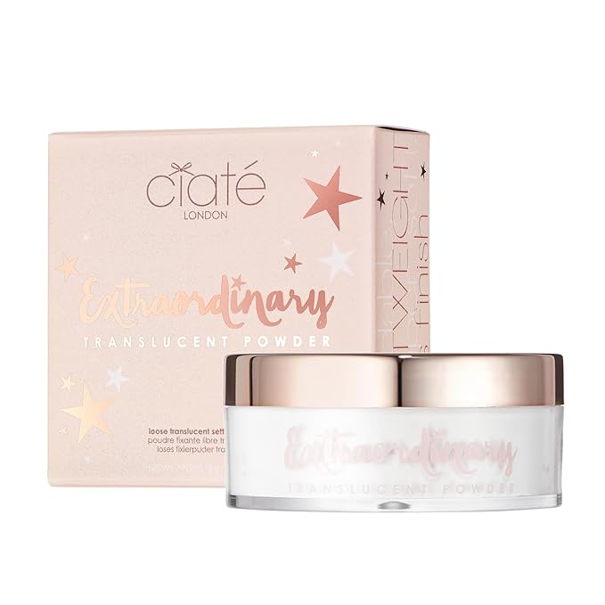 Ciaté London Extraordinary Setting Powder Translucent White, for Long-Lasting Makeup & Soft-Focus Blurring Complexion, Oil Control, Talc-Free & Vegan Formula Suitable for All Skin Tones