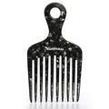 14MX Long-Tooth Comb/Afro Hair Lift Combs for Women's Curls and Men's Beards - Hand-Made, Hand-Crafted Beauty for Effortless Styling (black, 2 PACK)