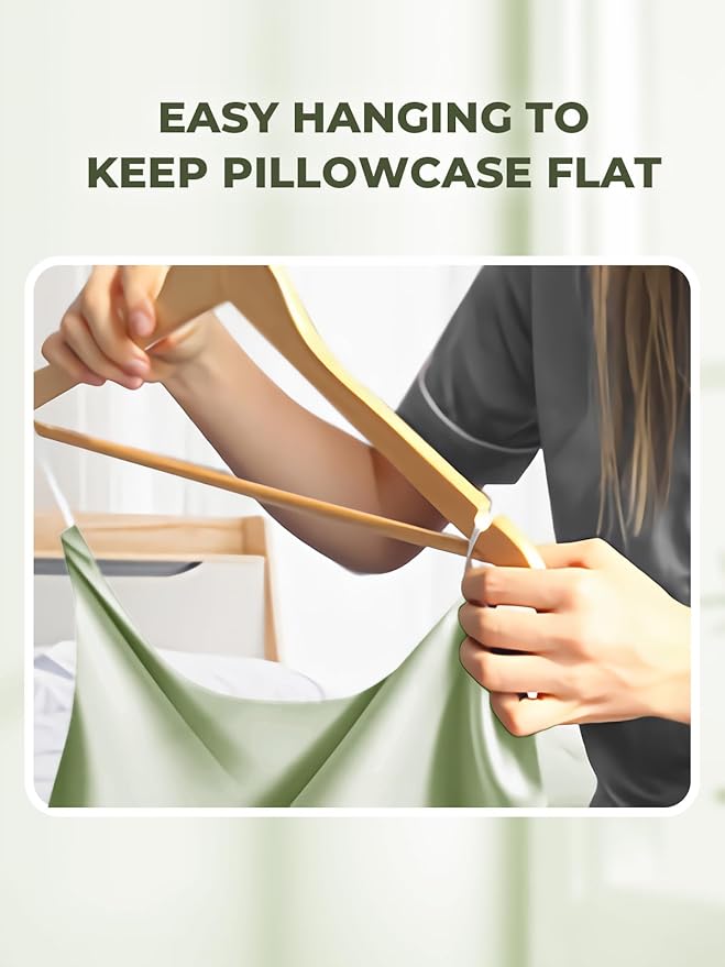 Mulberry Silk Pillowcase for Hair and Skin, SGMSILK 22 Momme Natural Silk Pillow Cases with Zipper, 6A Soft and Smooth Single Sided Pure Silk Pillow Cover (Matcha, King 20"x36")