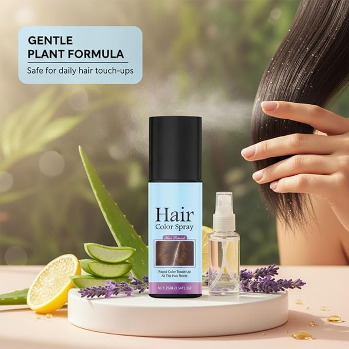 Temporary Root Touch Up Spray,Temporary Root Touch Up Hair Color Spray,Instant Covers Grey Hair (Dark Brown)