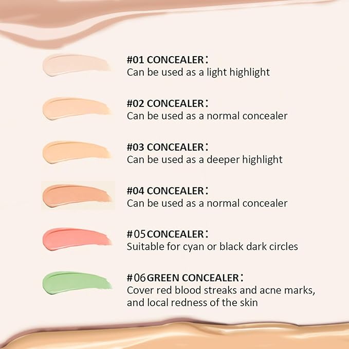 Foundation Concealer Palette + Color Corrector Palette, Light Color Combination Cosmetics Cream Highlighting Palette, Cover Dark Circles, Bruises, Age Spots, Blemish, Vegan & Cruelty Free
