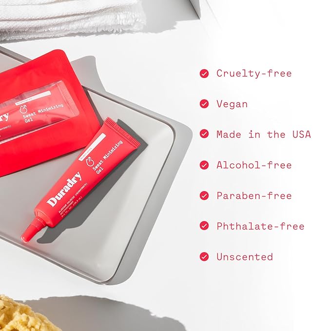 Sweat Minimizing Gel Antiperspirant for Men and Women - Prescription-Strength, Formulated for Excessive Underarm Sweating and Hyperhidrosis - 0.4 Fl Oz