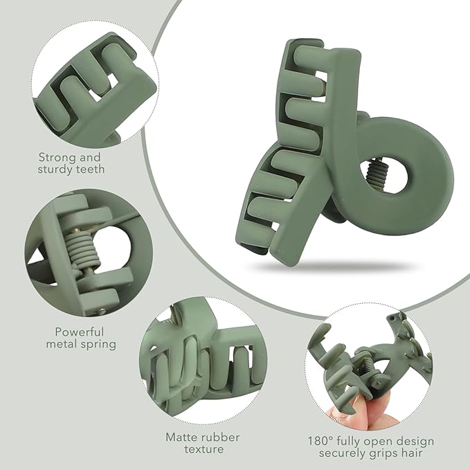 10 Pack Mini Hair Clips 1.5 Inch Small Claw Clips for Women Girls 10 Styles Nonslip Matte Hair Accessories