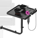 TASALON Salon Metal Tray Attached to Chair 360 Degree Rotation Barber Chair Tray for Dental, Cart with 2 Magnetic Bowls,Fully Adjustable Hairstylist for Barber Tattoo Tools