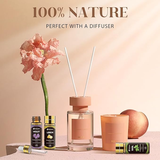 Essential Oils Set 40 Pcs, Essential Oils Perfect for Diffuser, Fragrance Oil Set for Massage, Soap, Candle Bath Bombs Making