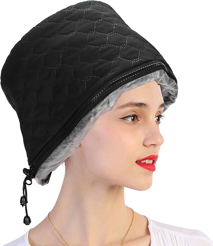 TOPINCN Electric Hair Cap, 3 Gear Temperature Control Hot Oil Treatment Hat with Adjustable Drawstring for Hair Spa Nourishing Care, Non Woven Fabric Heat Insulation