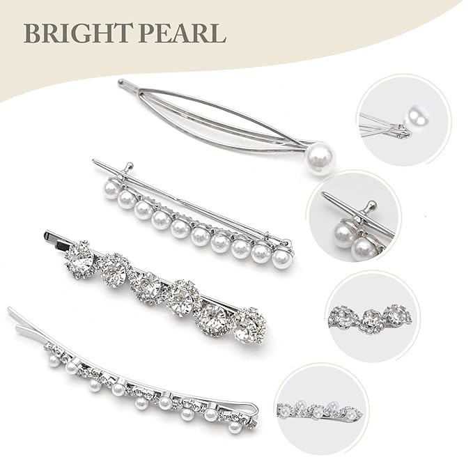 12 Pcs Hair Pins Set,Pearl Hair Clips Geometric Hair Pins Metal Hairpin,Minimalist Hair Styling Jewelry,Wedding Dainty Hair Barrettes Accessories,Bobby Pin for Girl Women