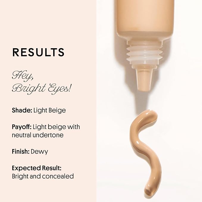 Winky Lux Peeper Perfect Under Eye Concealer, Makeup & Eye Brightener, Full Coverage Concealer for Dark Circles, Color Corrector & Eye Primer, With Collagen, Hyaluronic Acid & Vitamin E (Light Beige)