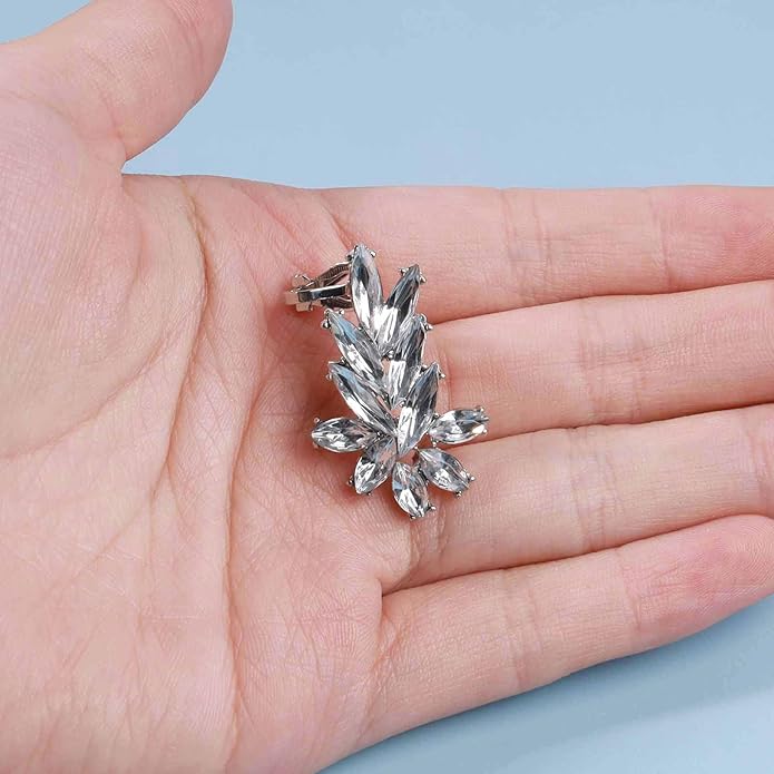 Boho Crystal Ear Climber Earrings Gold Crystal Studs Earrings Punk Rhinestone Ear Crawler Earrings CZ Ear Cuff Climbing Earrings Bridal Earrings Jewelry for Women and Girls