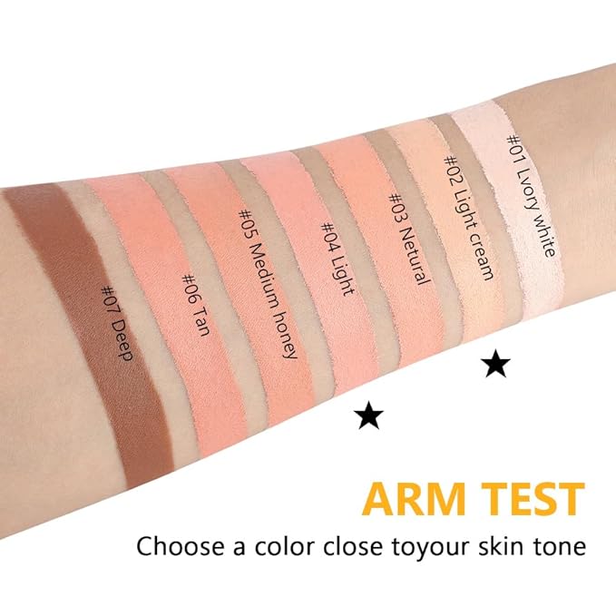 Kaely 2Pcs Pot Concealer Full Coverage Set,under Eye Brightener Concealer for Conceals Dark Circles,Waterproof Foundation Face Makeup Brush Kit,Color Correcting Concealer,02+04