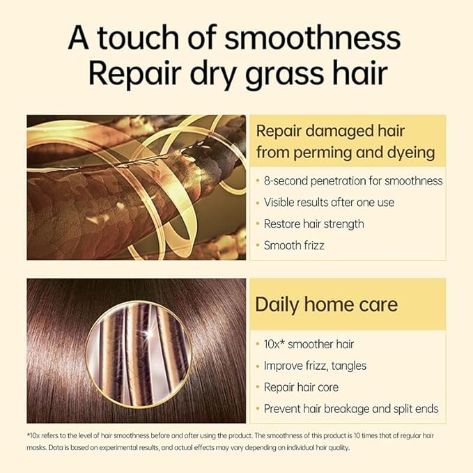 PURC 8 Seconds Hair Mask Smoothing Straightening Keratin Hair Treatment Cream Soft Repair Damaged Frizz Professional Hair Care