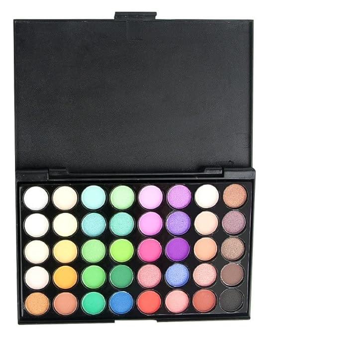 40 color Highly Pigmented Eye Makeup Palette, Matte Shimmer Metallic Eyeshadow Pallet Long Lasting Blendable Natural Colors Make Up Eye Shadows Cosmetics Gift Kit (E02)