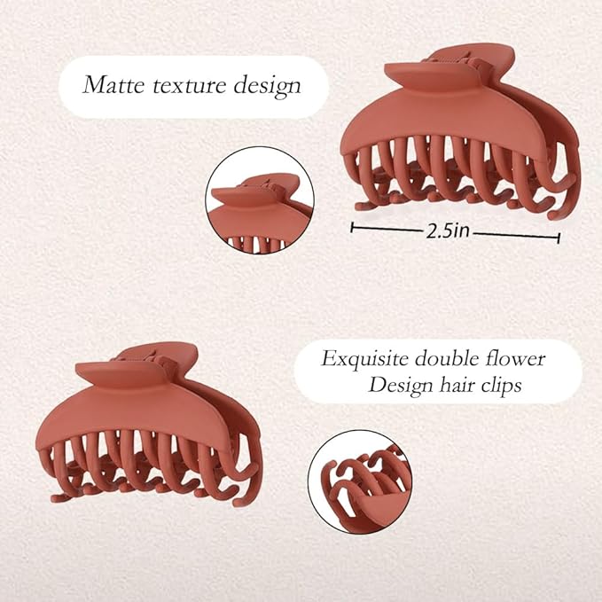 girl hair claw clips for Women & Girls – No-Slip Grip for Thick Hair Curly or Straight Styles Secure Hold Hair Clamps FEADIR 3 Pcs