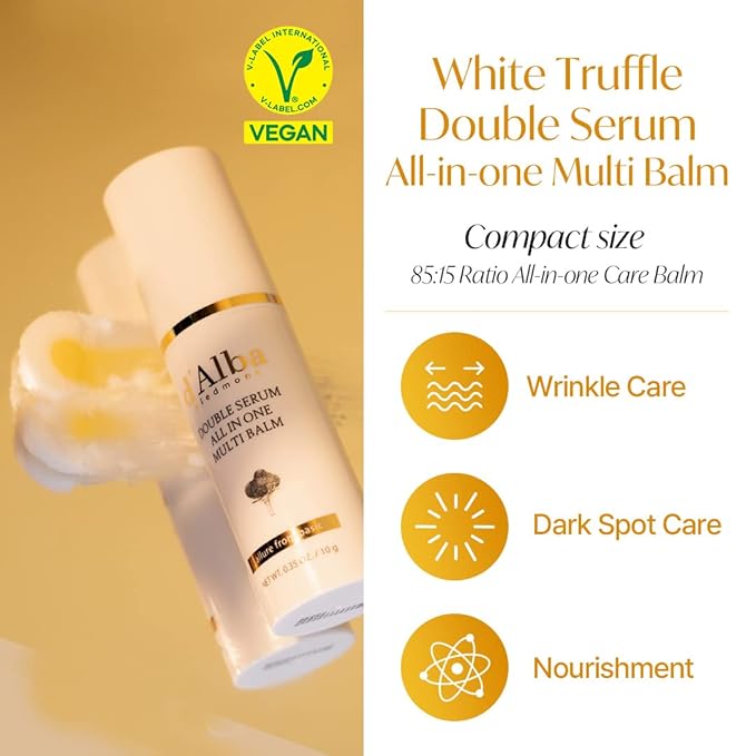 d'Alba White Truffle Vegan Holiday Gift Set, First Aromatic Spray Serum & All In One Multi Balm, Suitable for All Skin Types, Korean Skin Care