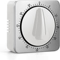 Kitchen Timers for Cooking, Chef Cooking Timer Clock with Loud Alarm,100% Mechanical Desk Timer - No Batteries Required - Magnetic Backing, Exquisite Stainless Steel Body - Countdown Reminder Magnetic