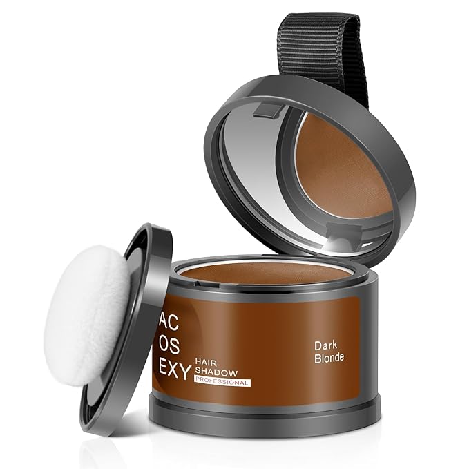 Instantly Cover Gray Hair, Thinning Hairline, Bald Spots, and Beard Lines - Root Touch Up Powder for Women and Men (Dark Blonde)
