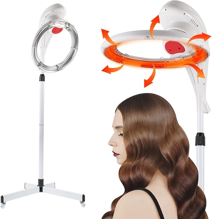 Professional Stand Hair Dryer,Orbiting Rotating Hair Processor Permed Colored Hair for Scalp Care Perfect for Salon,Spa,and Home Hair Care (Style 10)