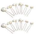 U Shaped Pearl Hair Pins for Wedding, Elegant Updo Hair Accessories for Bridal or Women, Set of 12 (Gold)