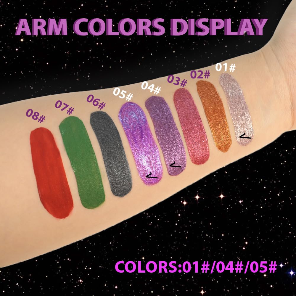 Taupe Purple Dark Purple Metallic Lipstick for Women,Glitter Sparkling Liquid Lipstick,Long Lasting Waterproof Lightweight Non-Drying Bold Dark Lip Gloss for Gothic Stage Makeup,Vegan