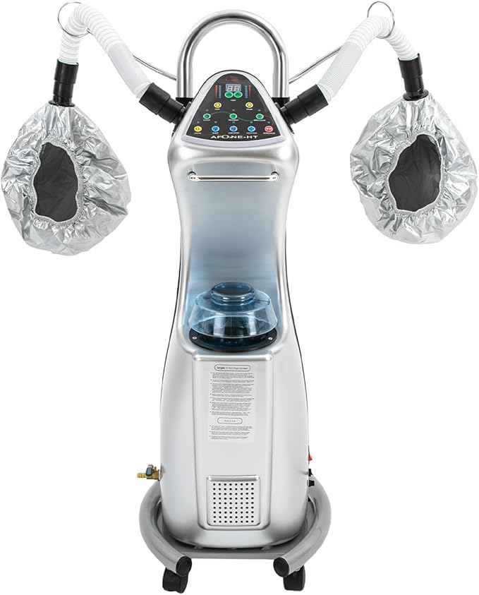 650W Ozone Hair Steamer Machine, Adjustable Height Hooded Heating Steamers w/Brake Wheels, Multifunctional Treatment-Heated Micro Mist Steamer for Home Salon Spa