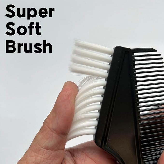 Vibrant Hair Color Brush Set - 5 Pieces, Durable Hair Dyeing Tools, Easy Application, Multi-Size Brushes, Lightweight Design, and Washable Material, Made in Korea