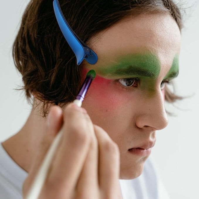 Hair Clips for Styling Salon Sectioning Non-Slip Colorful Plastic Duckbill Alligator Hair Barrettes Pins for Thick and Thin Hair female (6 PCS COLORED)