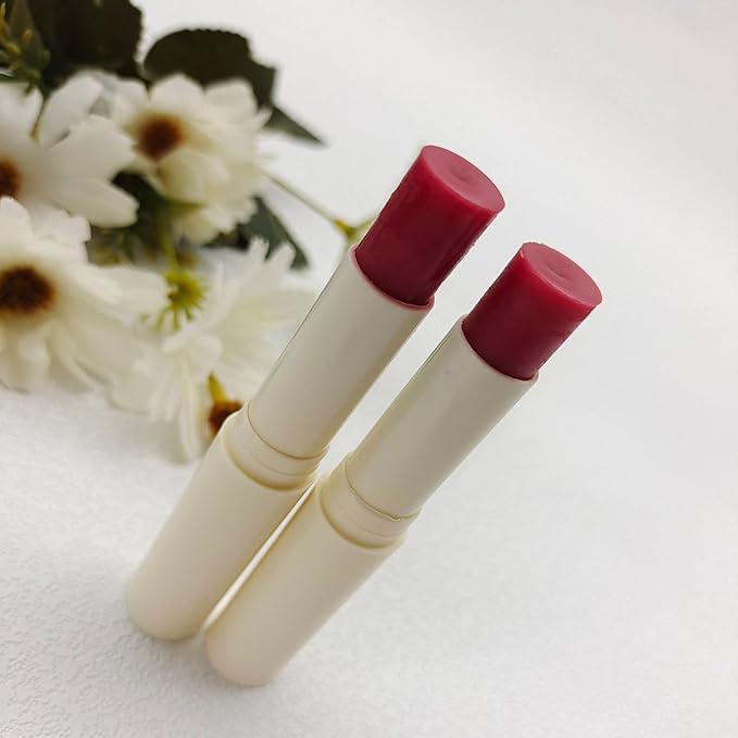 2PC Lip Balm Fade Dark Pigment Whitening Moisturizing Lip Hyaluronic Acid Exfoliating Dead Skin Lightening Lip Care (Red)