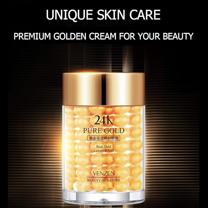 VENZEN Pure 24K Gold Eye Cream Real Luxury Effect Beauty Of Nature Nourishment Hydrating 30g
