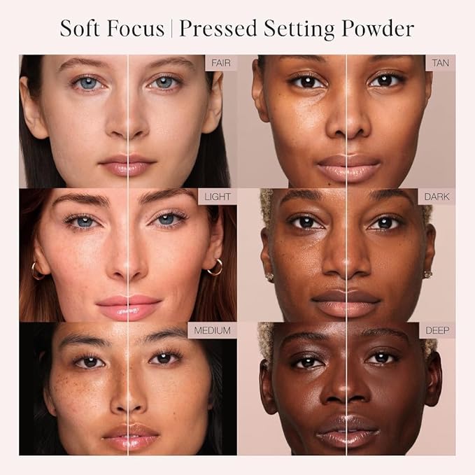 Jouer Soft Focus Hydrate & Setting Powder - Pressed Powder with Matte Finish - Blurring Powder for Fine Lines and Pores - Set Face Makeup Foundation or Concealer - Translucent