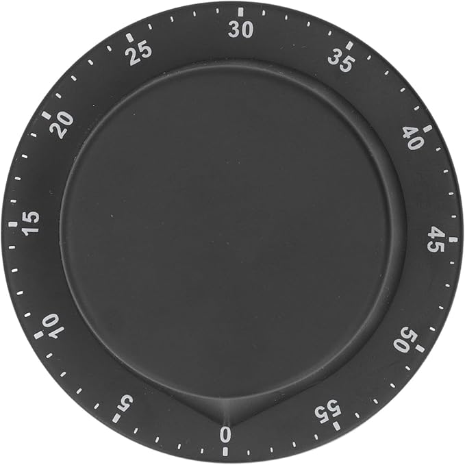 Wind Up Timer Magnetic Suction Outdoor Training 60 Minutes Manual Countdown Timer for Kitchen, Hair Color Processing (Black)