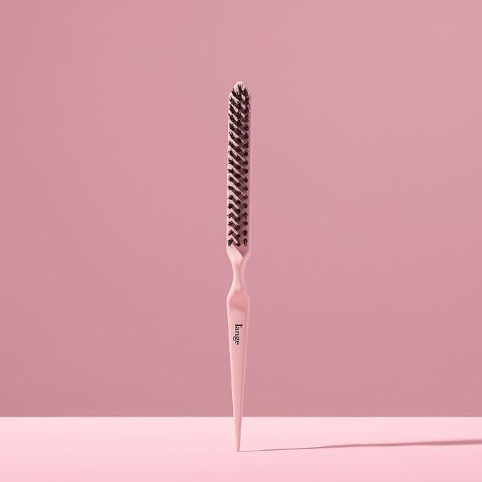 L'ANGE HAIR Detangling Teasing Brush with Nylon & Boar Bristles | Precise Sectioning | Adds Volume & Root Lift | Tames Flyaways & Frizz | Indented Grip | All Hair Types (Blush)