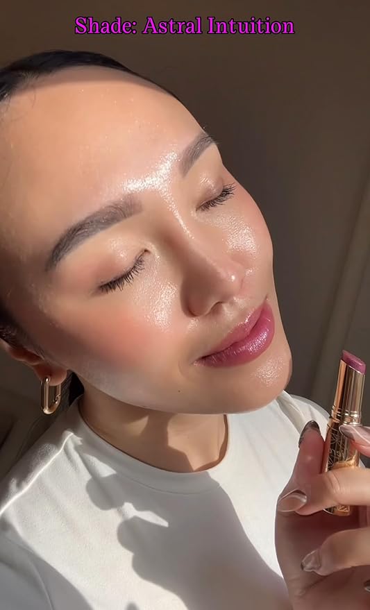 ieró Beauty Moonkissed Luminous PH Tinted Lip Balm w/Shea Butter & Vitamin E, Lip Care Moisturizer, Lip Plumper for Soft & Supple Lips, Paraben Free, Vegan, Sheer Berry w/Blue-Violet Shimmer