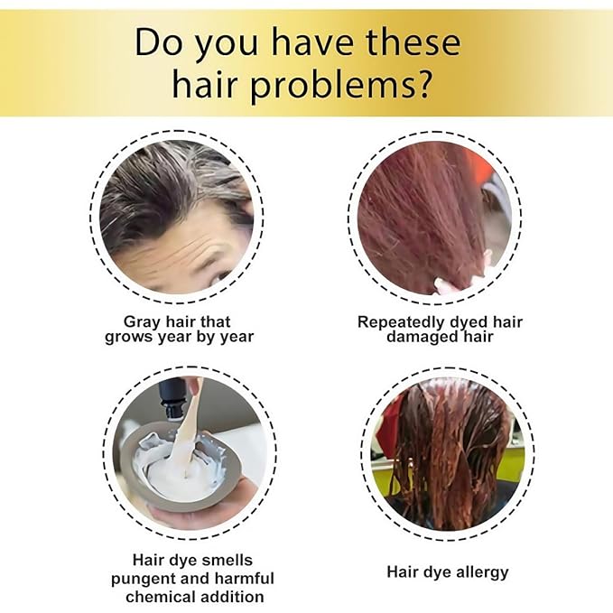 200 ML Bubble Hair Dye, Natural Plant Extract Non Damage Hair Dye for Grey Hair (Natural Black)