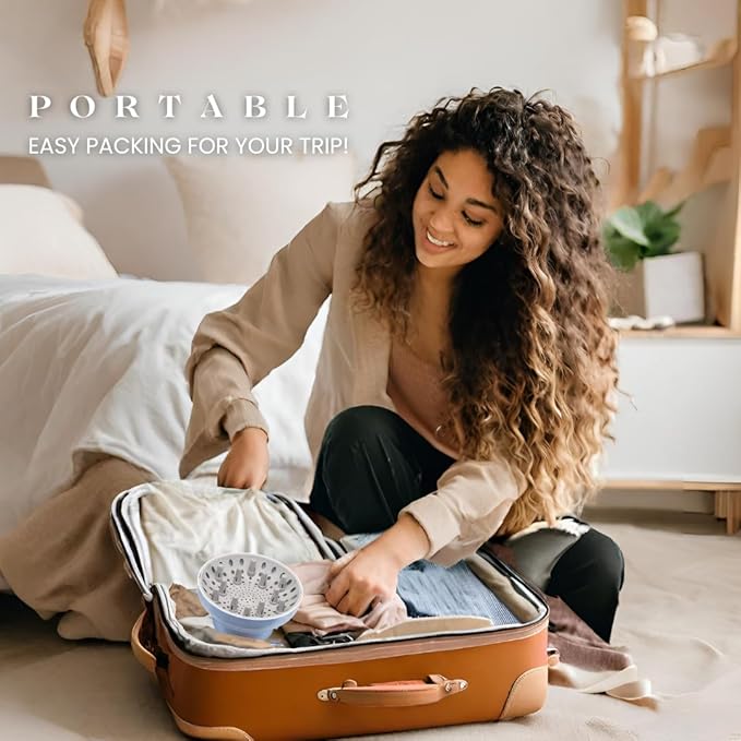 Universal Hair Diffuser “Super Sturdy” 1.7 Inch to 2.6 Inch for Natural Curly and Wavy Hair, Hair Dryer Attachment (Lavender 2 Aroma Upgrade)