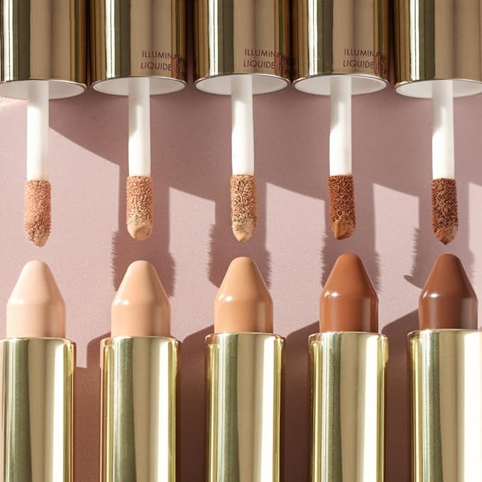 Wander Beauty Dualist Matte and Illuminating Concealer Makeup - Golden Rich - Dual-Ended Matte Concealer Stick + Liquid Concealer - Full Coverage Concealer Brightens & Hydrates Under Eyes - 0.28 fl oz