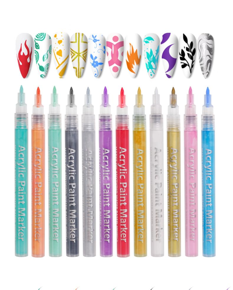 Nail Polish Pen, 1 PCS Nail Art Pen, Nail Pencil, DIY Drawing Painting Pen, for Nails DIY (Gold)