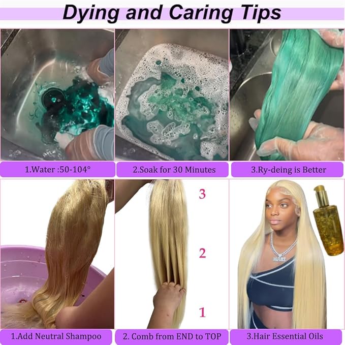 613 13x6 Lace Front Wig Human Hair Pre Plucked Straight Blonde Human Hair Lace Front Wigs 613 HD Lace Frontal Wig Blonde Wigs for Black Women 180% Density 28 Inch