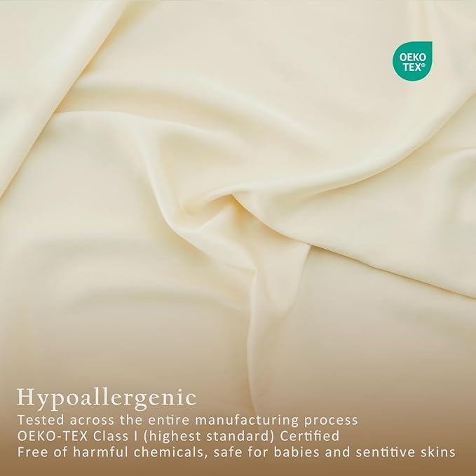 TOSMO Luxury Pillow Case Set of 2 - Cooling Viscose Derived from Bamboo, Oeko-TEX, Breathabl Silky Soft Pillow Cases with Envelope Closure (King / 20x36, Vanilla Yellow)