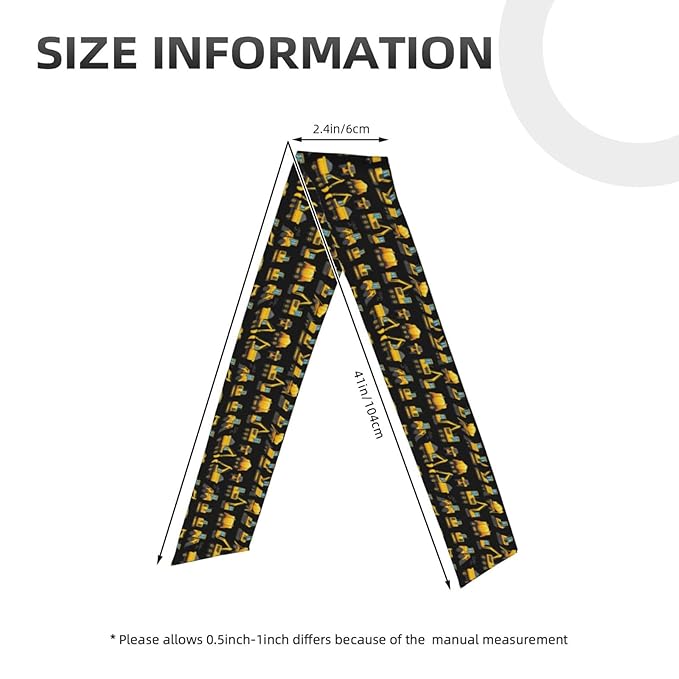 Men's Women Cool Black Yellow Buldozer Excavator Construct Machines Sports Sweatbands Multipurpose Novelty Head Ribbon Headdress for Yoga Workout Shower