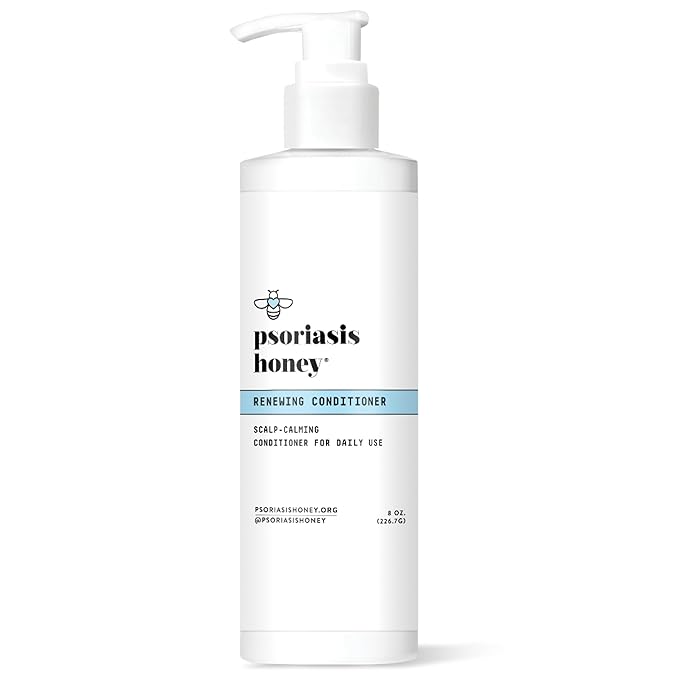 PSORIASIS HONEY Renewing Conditioner - Dry Scalp Treatment - Psoriasis Cream for Dry Hair - Coconut Oil Hair Moisturizer Helps Relieve Symptoms of Eczema, Dandruff, Dermatitis & More (8oz)