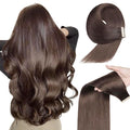 Tape in Hair Extensions Human Hair Darkest Brown Remy Hair Extensions 20pcs 14 Inch Straight Invisible Tape Extensions