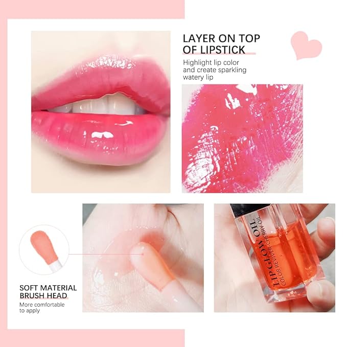 Fruit-Flavored No-Sticky Lip Gloss Balm for Hydrating and Nourishing Dry Lips