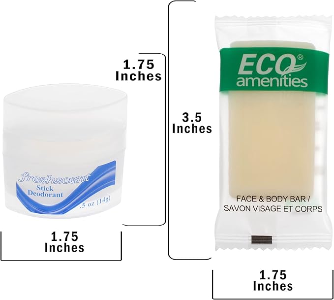 Moda West 96 Kits - Bulk Case of Wholesale Basic Toiletry Bathroom Kits for Men, Women, Travel & Charity, Shampoo, Toothpaste, Deodorant & More, Perfect for Homeless Shelters & Airbnb Donation
