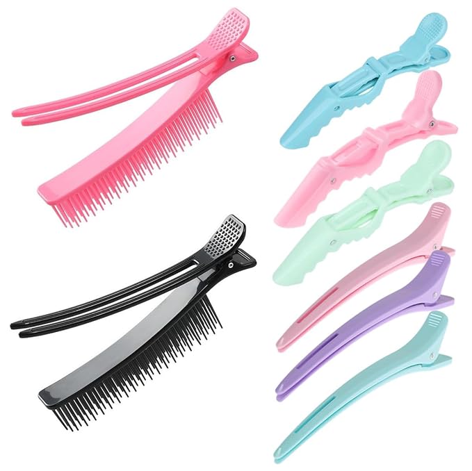 8 pcs Grip Clips for Hair Sectioning Styling, Haircuts Coloring cosmetology supplies hair cutting clips