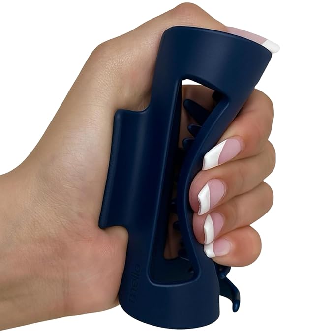 The Original Mello Hair Claw Clip Squishy Claw Clip Made in Korea Patent Pending 30021976 (Blue, Medium)