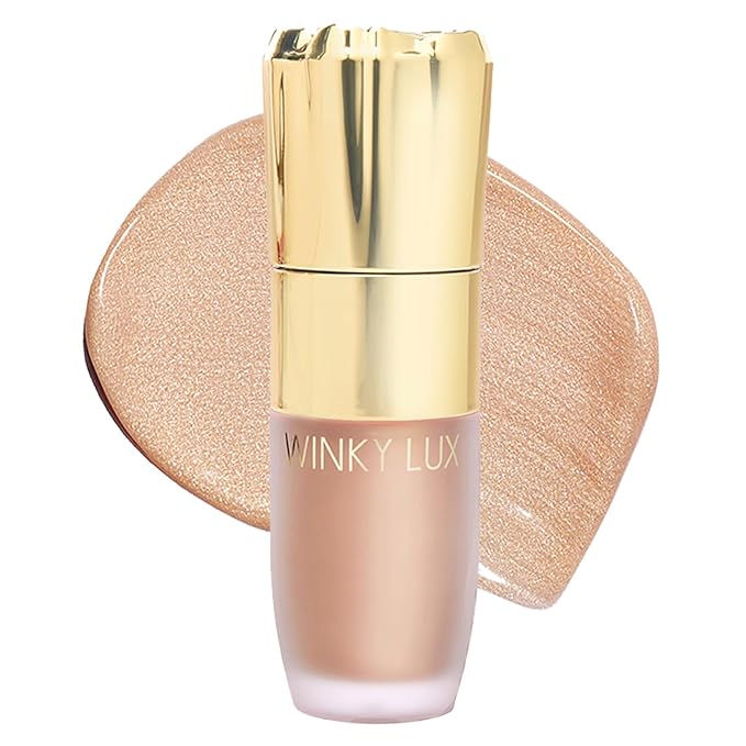 Winky Lux Cheeky Rose Liquid Highlighter, Gel Cream Blush Wand, Blendable & Buildable Pigment, Long Lasting Weightless, Moonlight
