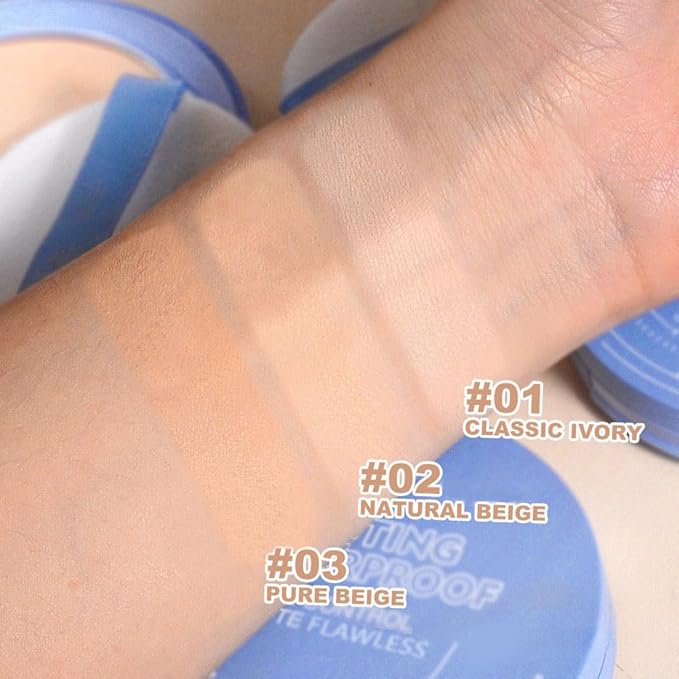 Pressed Matte Face Powder Makeup & Setting Powder for Poreless Wrinkle Blurring Contour Concealer Finishing,Lightweight,High Coverage,Shine Control, N.W 10g (01#)