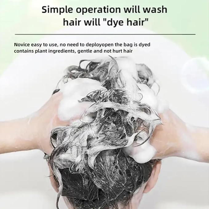 HUANG YI Natural Plant Hair Dye, New Botanical Bubble Hair Dye 30ml 10Packs/Box, Pure Plant Extract for Grey Hair Color Bubble Dye, New Botanical Bubble Hair Shampoo(Coffee)